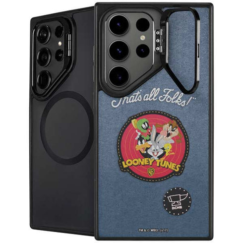 Looney Tunes Thats All Folks Patch Galaxy S25 Ultra Kickstand Case